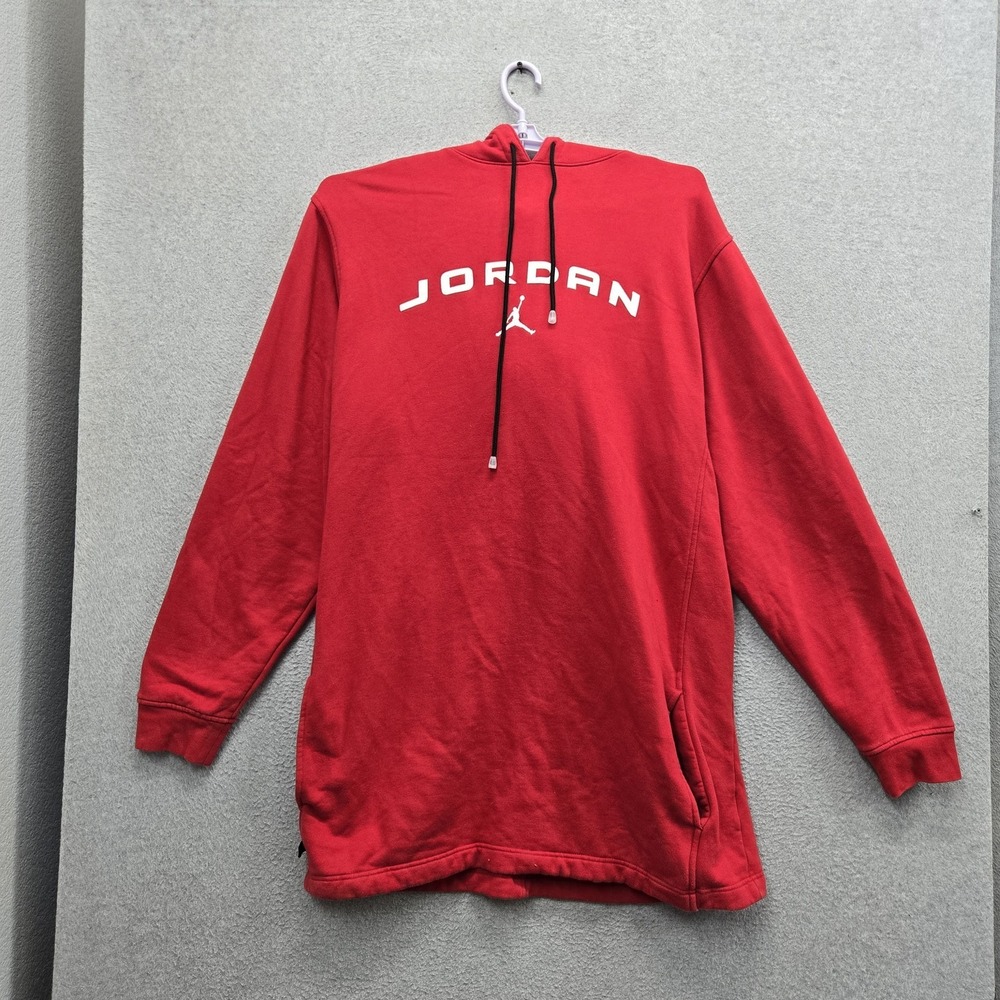 VINTAGE Jordan Men Hoodie 3XL Red Fleece Embroidered  Jumpman Logo Pullover